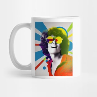 Vintage pop art style portrait of man in glasses Mug